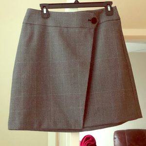 Plaid wrap skirt